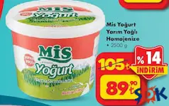 MİS YOĞURT YARIM YAĞLI HOMOJENİZE 2500 G fiyat ve kampanya bilgisi